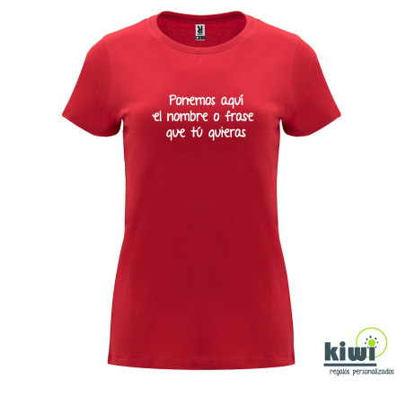 CAMISETA ENTALLADA PERSONALIZADA A UN COLOR