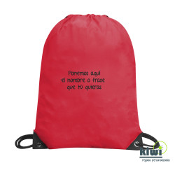 MOCHILA SACO COLOR FRASE