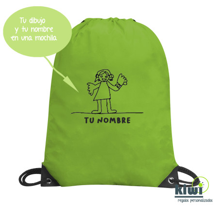 MOCHILA SACO COLOR DIBUJO