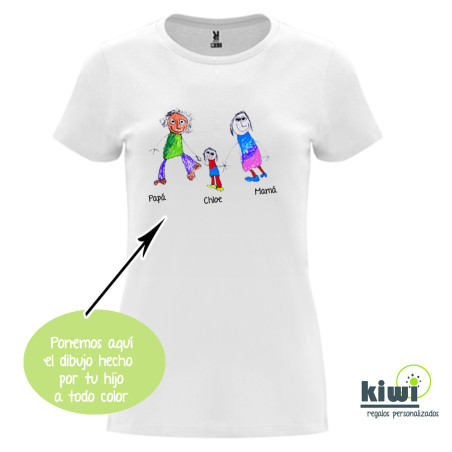 CAMISETA ENTALLADA DIBUJO A TODO COLOR