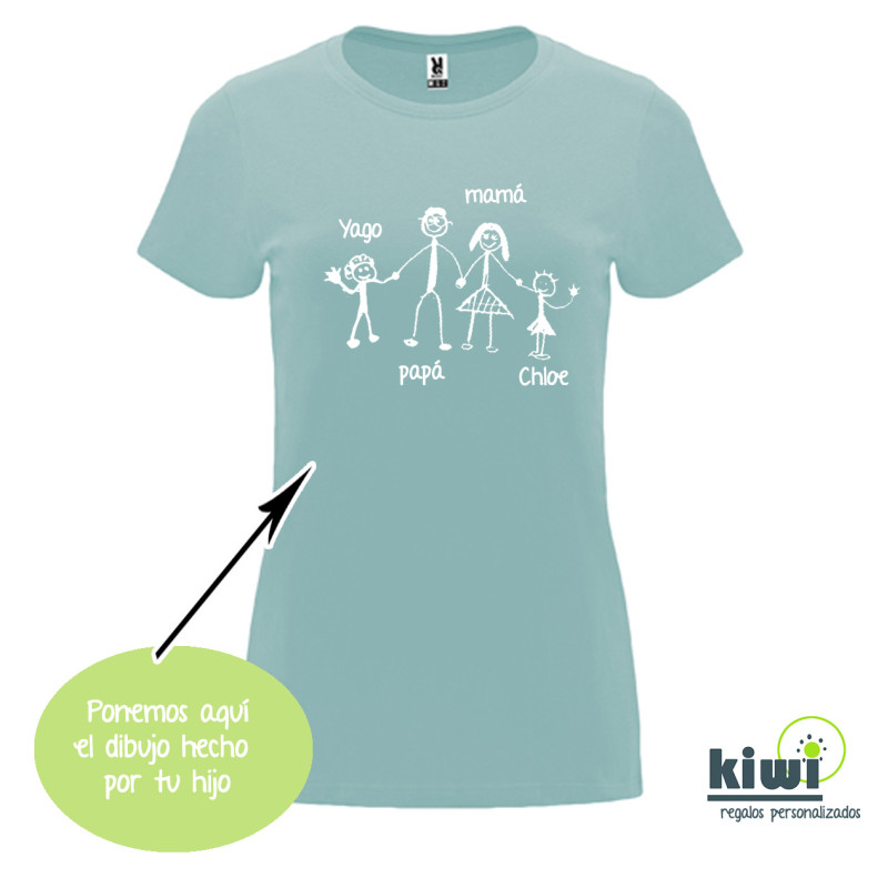 CAMISETA ENTALLADA DIBUJO A UN COLOR