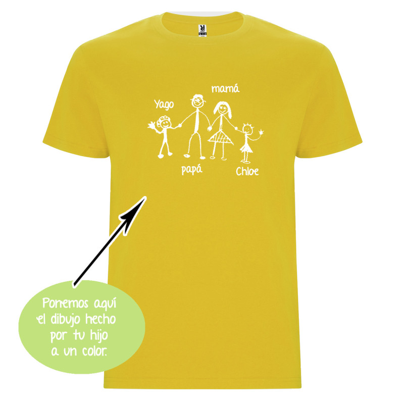 CAMISETA UNISEX DIBUJO A UN COLOR