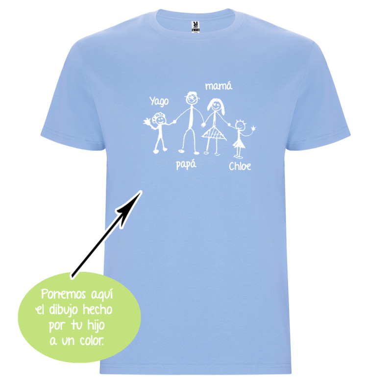 CAMISETA UNISEX DIBUJO A UN COLOR