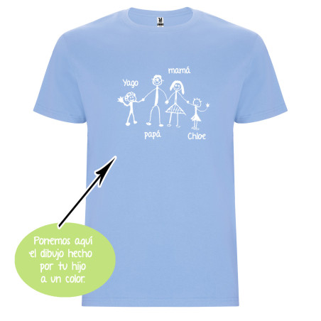 CAMISETA UNISEX DIBUJO A UN COLOR