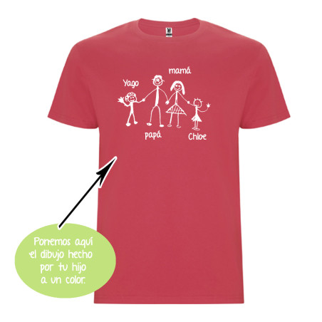 CAMISETA UNISEX DIBUJO A UN COLOR