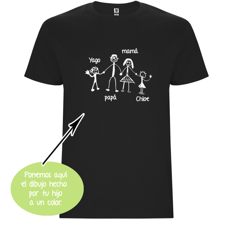 CAMISETA UNISEX DIBUJO A UN COLOR