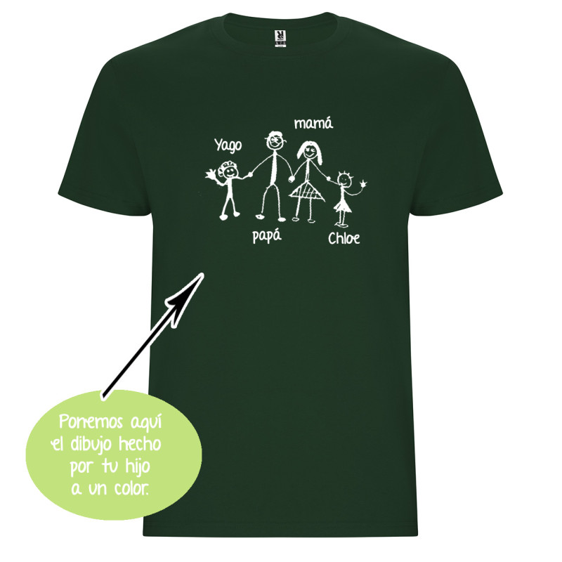 CAMISETA UNISEX DIBUJO A UN COLOR