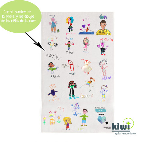 TOALLA CORAZÓN DIBUJOS