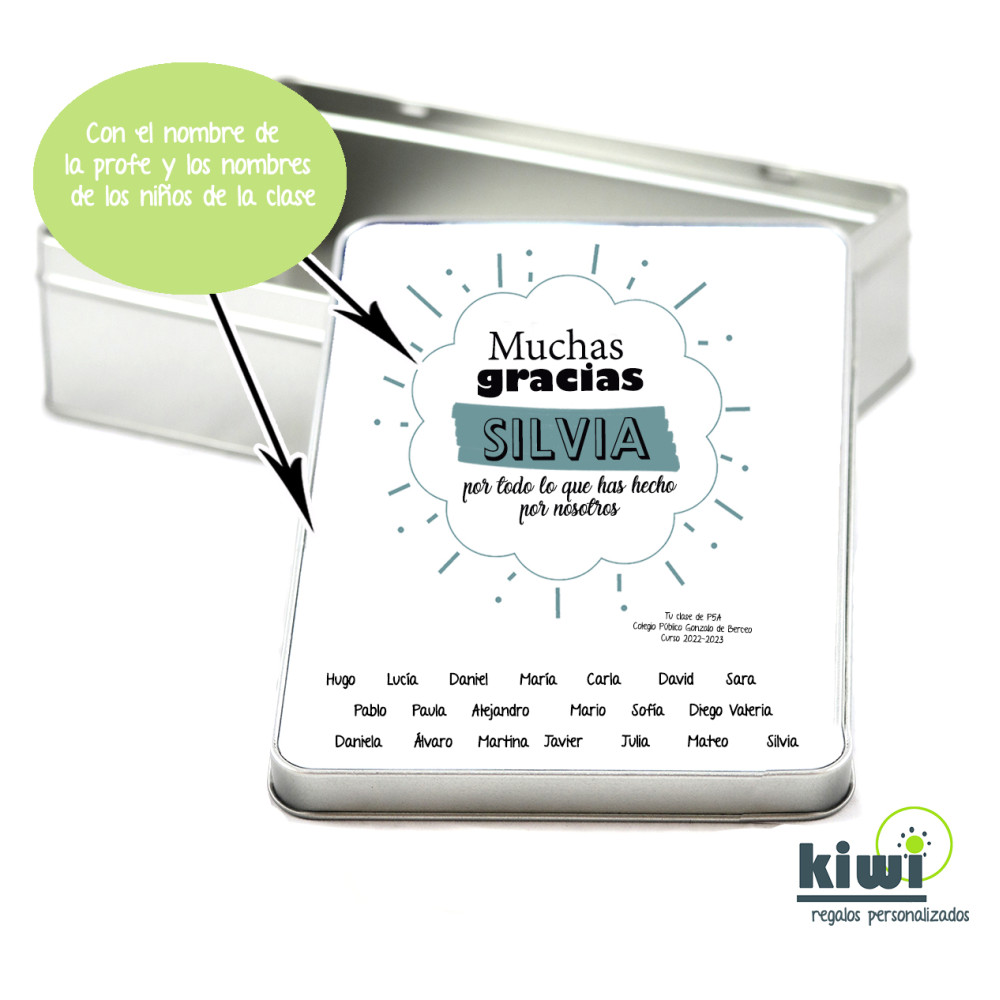 CAJA RECTANGULAR MUCHAS GRACIAS