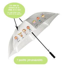 PARAGUAS BLANCO MUÑECOS