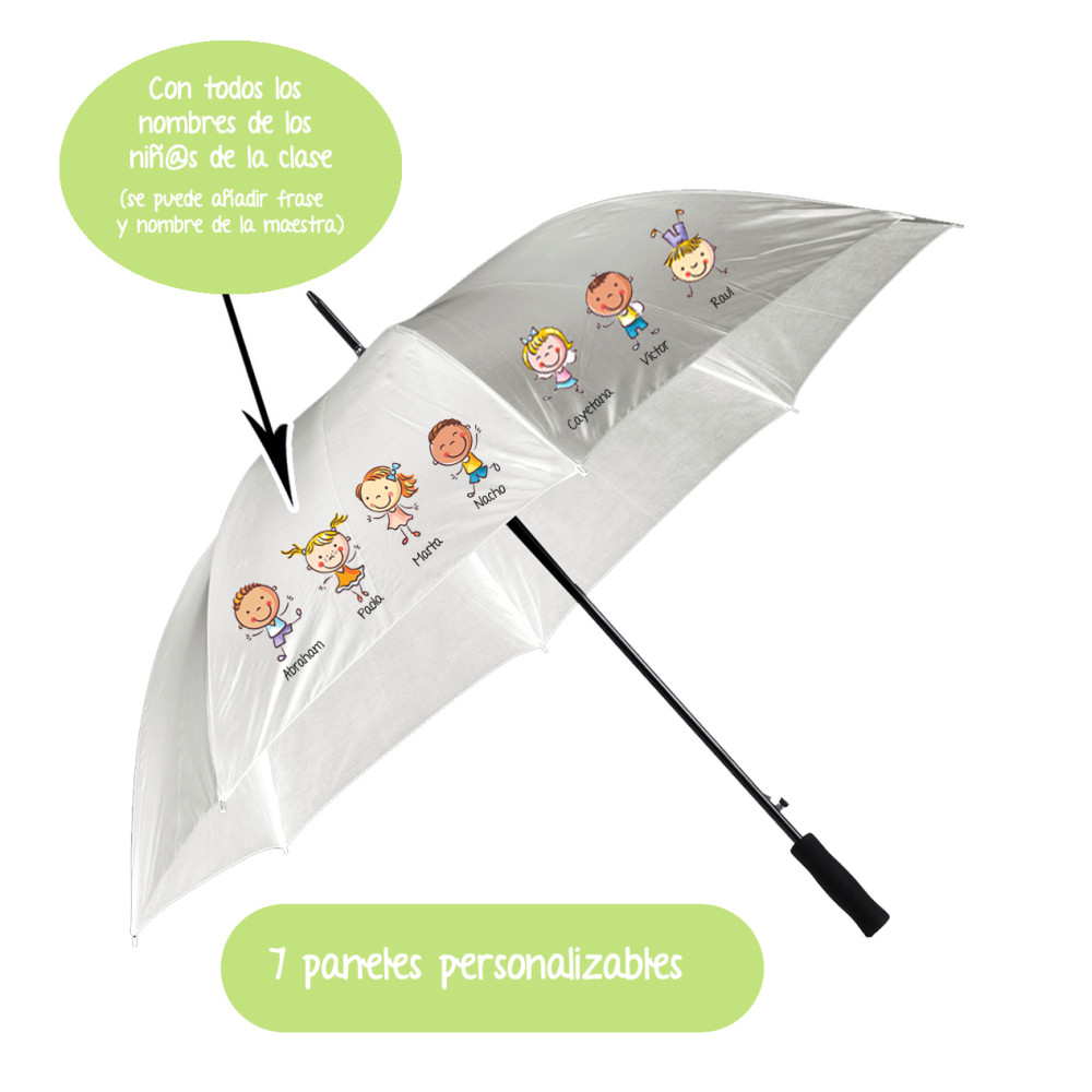 PARAGUAS BLANCO MUÑECOS