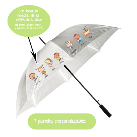 PARAGUAS BLANCO MUÑECOS
