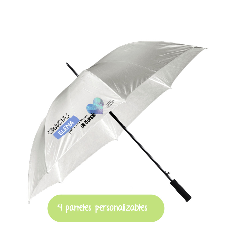 PARAGUAS BLANCO CORAZÓN
