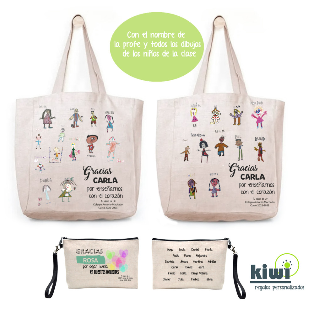 PACK BOLSA DE PLAYA Y NECESER DIBUJOS