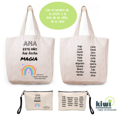 PACK BOLSA DE PLAYA Y NECESER MAGIA