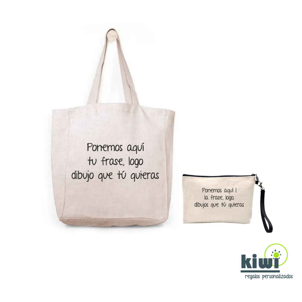 PACK BOLSA DE PLAYA Y NECESER PERSONALIZADO