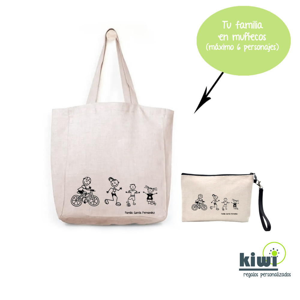 PACK BOLSA DE PLAYA Y NECESER FAMILIA