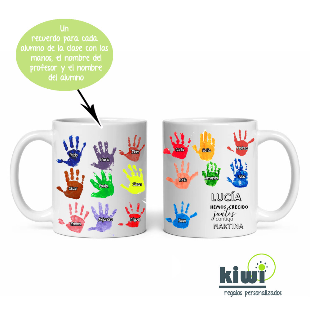 TAZA MANOS RECUERDO ALUMNOS