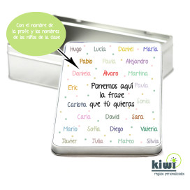 CAJA RECTANGULAR NOMBRES