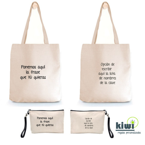 PACK BOLSO Y NECESER FRASE