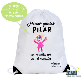 MOCHILA SACO FRASE