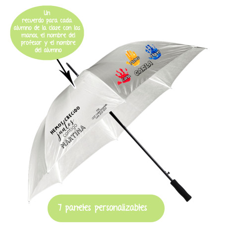 PARAGUAS MANOS RECUERDO ALUMNOS