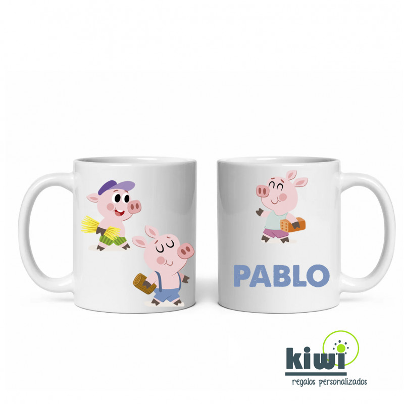 TAZA PLÁSTICO TRES CERDITOS